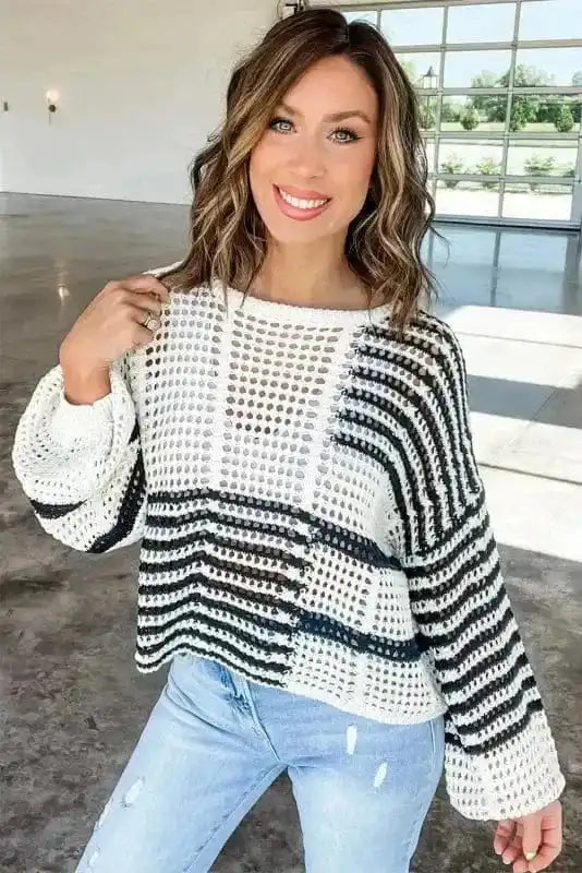 Sweaters Vanilla Breeze Hollow-out Sweater