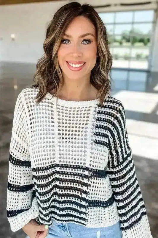 Sweaters Vanilla Breeze Hollow-out Sweater