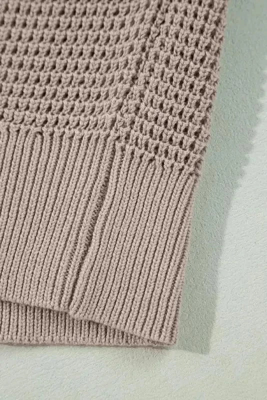 Sweaters Waffle Knit Turtleneck Sweater