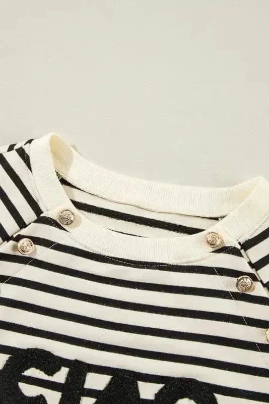 Sweatshirts Amore Striped Graphic Sweatshirt