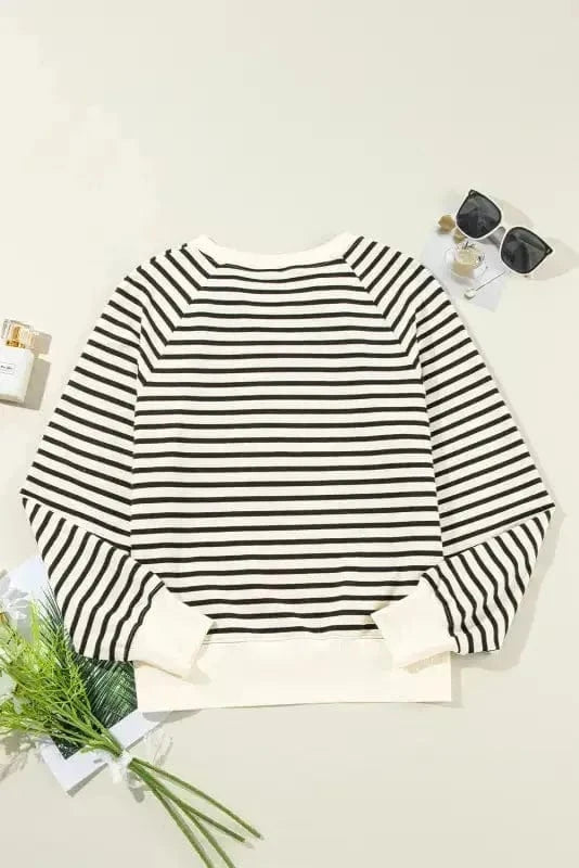 Sweatshirts Amore Striped Graphic Sweatshirt