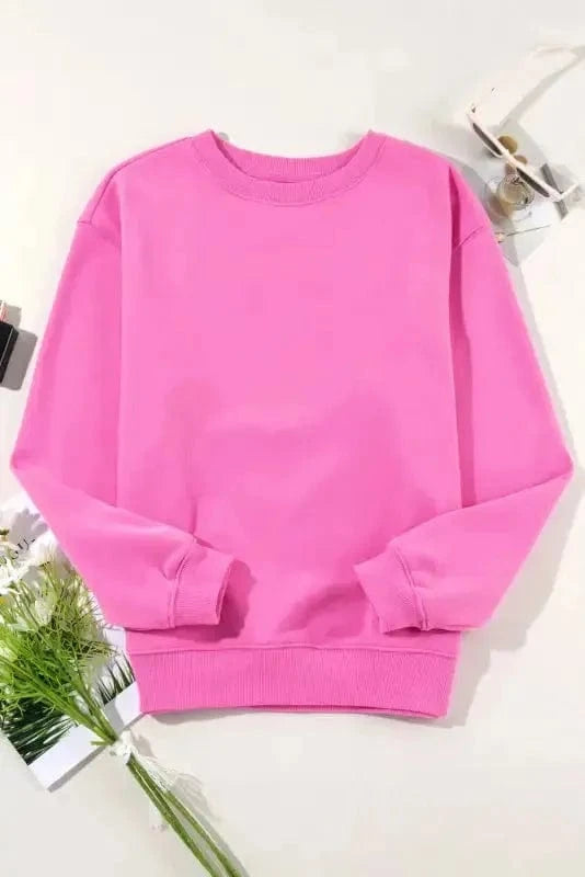 Sweatshirts Bonbon / S / 50%Polyester+50%Cotton Relaxed Fit Terry Sweatshirt