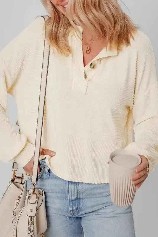 Sweatshirts Cozy Cord Henley Sweatshirt