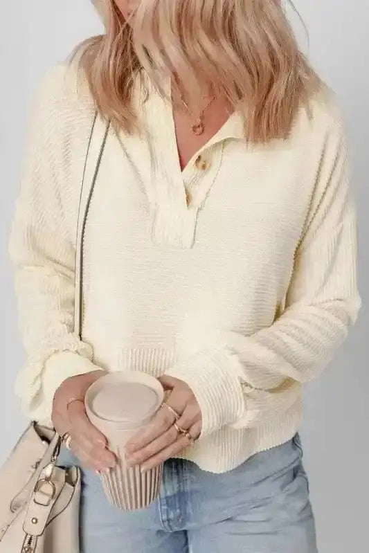 Sweatshirts Cozy Cord Henley Sweatshirt