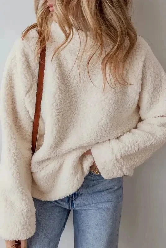 Sweatshirts Cozy High-Neck Fleece Pullover