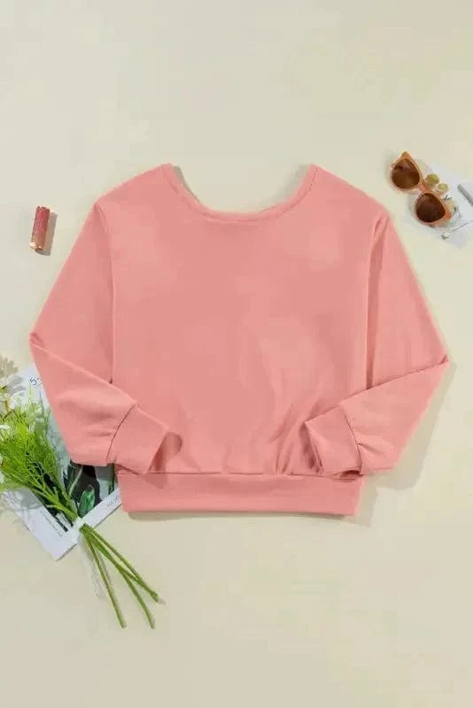 Sweatshirts Elegant Dewback Bowknot Sweatshirt