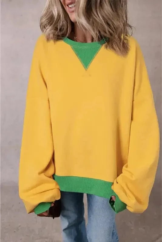 Sweatshirts Ginger / S / 50%Polyester+50%Cotton Casual Oversized Sweatshirt