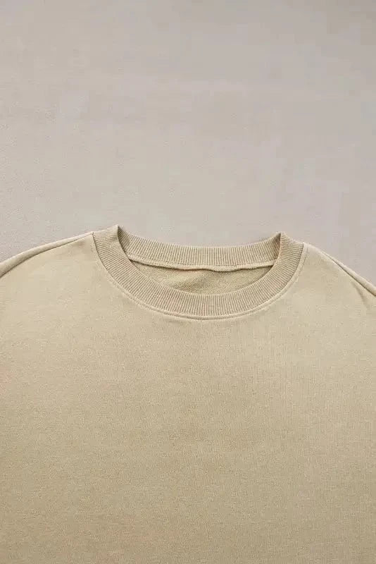 Sweatshirts Loose Crew Neck Fleece Sweatshirt