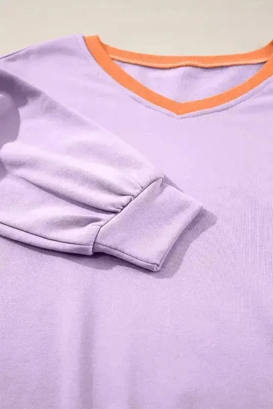 Sweatshirts Orchid Rib Knit Sweatshirt