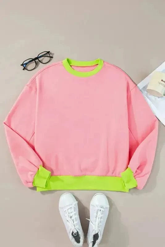 Sweatshirts Pink / S / 50%Polyester+50%Cotton HueBloom Bubbled Sweatshirt