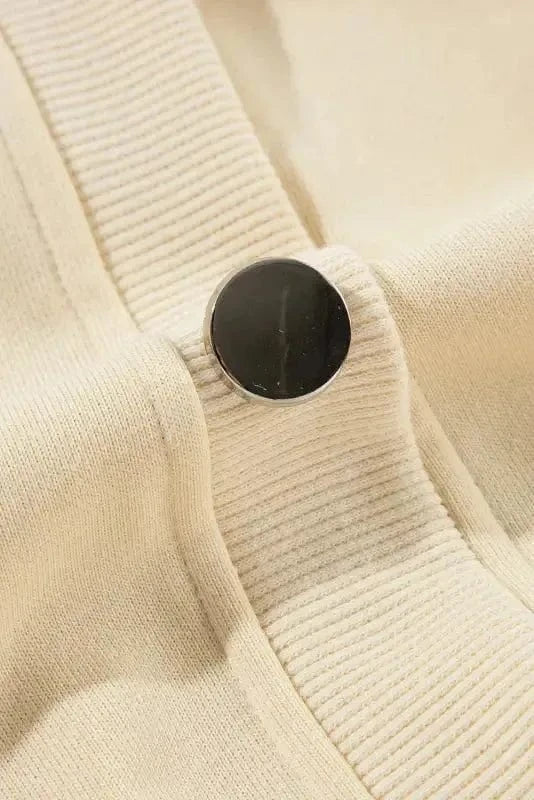 Sweatshirts Relaxed Fit Button-Sleeve Sweatshirt