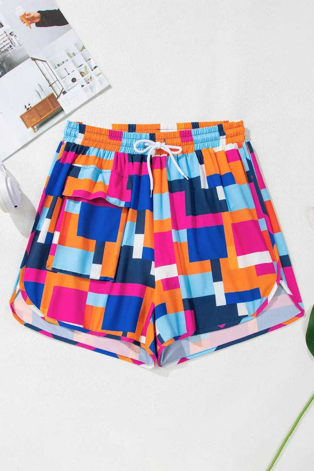 Swim Bottoms Rose GeoWave Swim Shorts