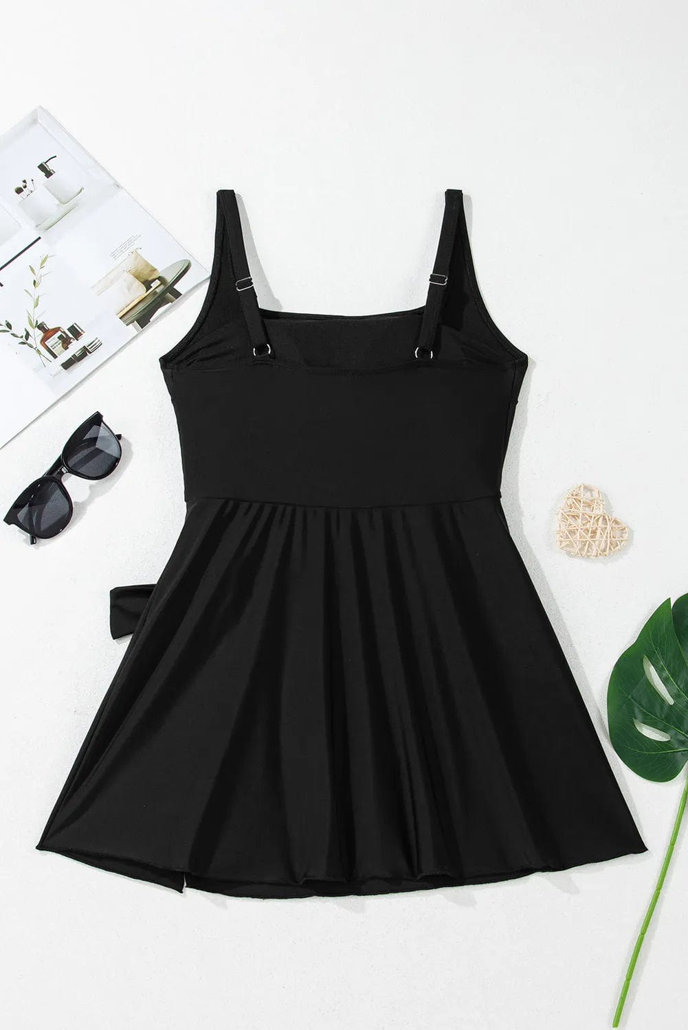 Swim Dresses Sleek Side-Tied Swim Dress