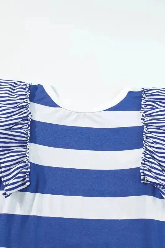 T Shirt Dresses Sooty Stripe Swirl Tunic Dress