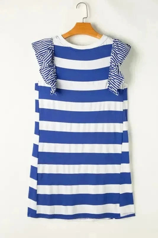 T Shirt Dresses Sooty Stripe Swirl Tunic Dress