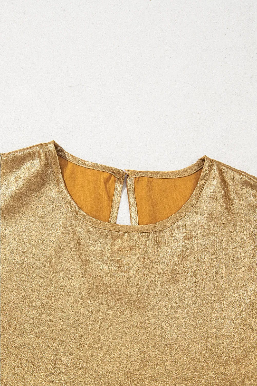 Tank Tops Gold Metal Tank Top