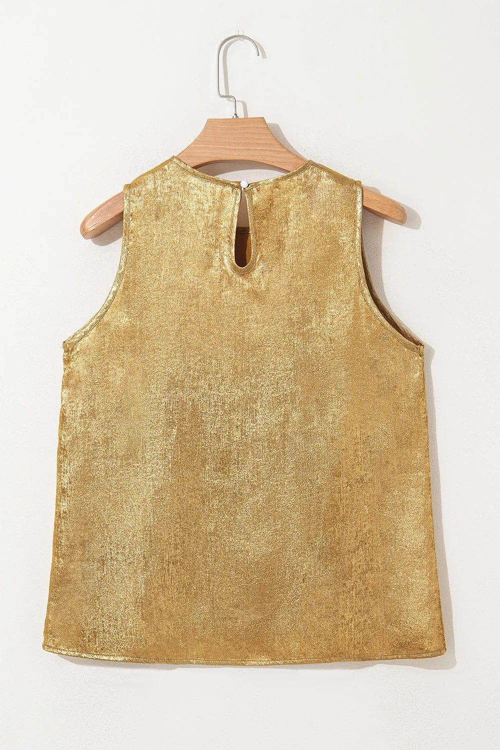 Tank Tops Gold Metal Tank Top