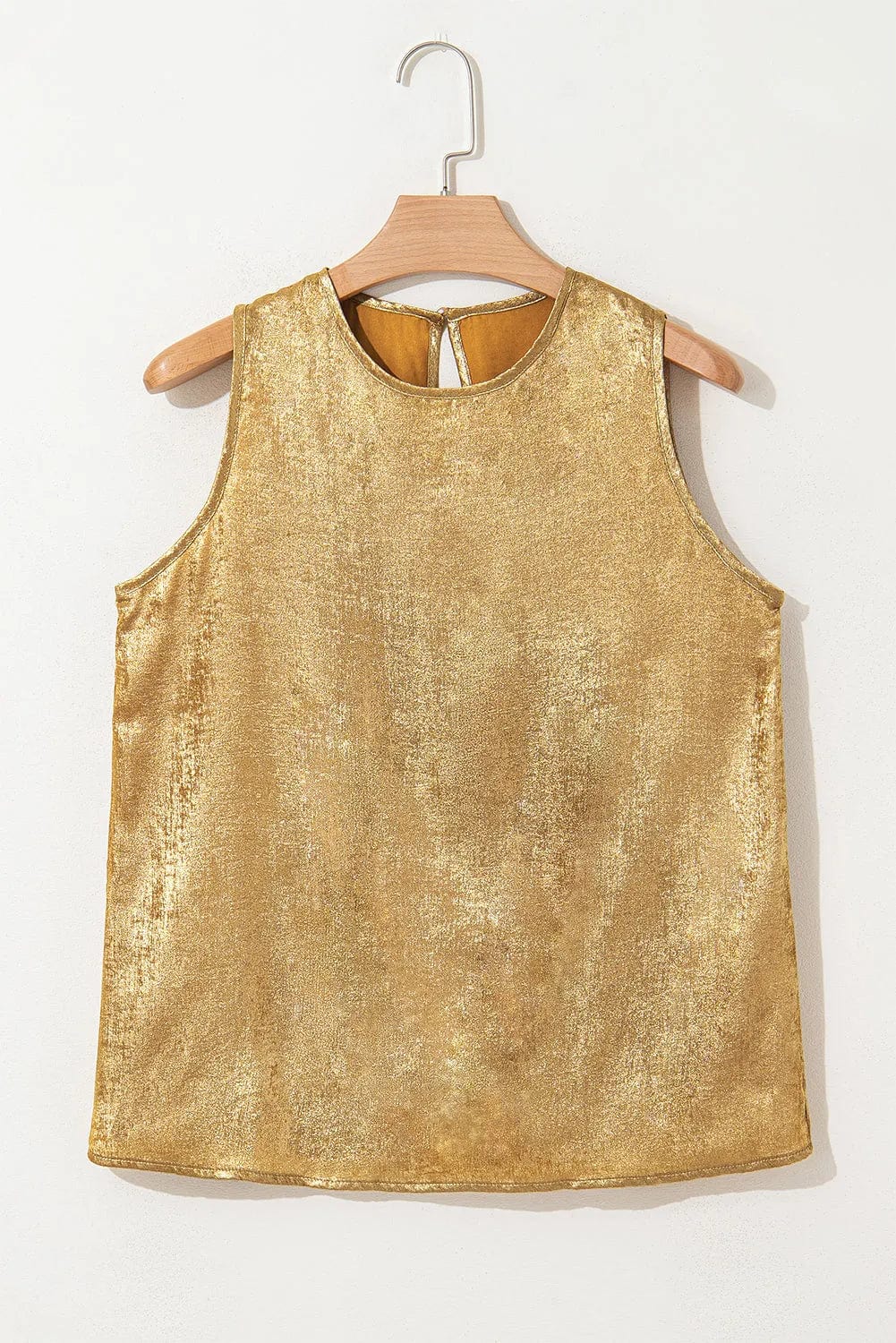 Tank Tops Gold Metal Tank Top