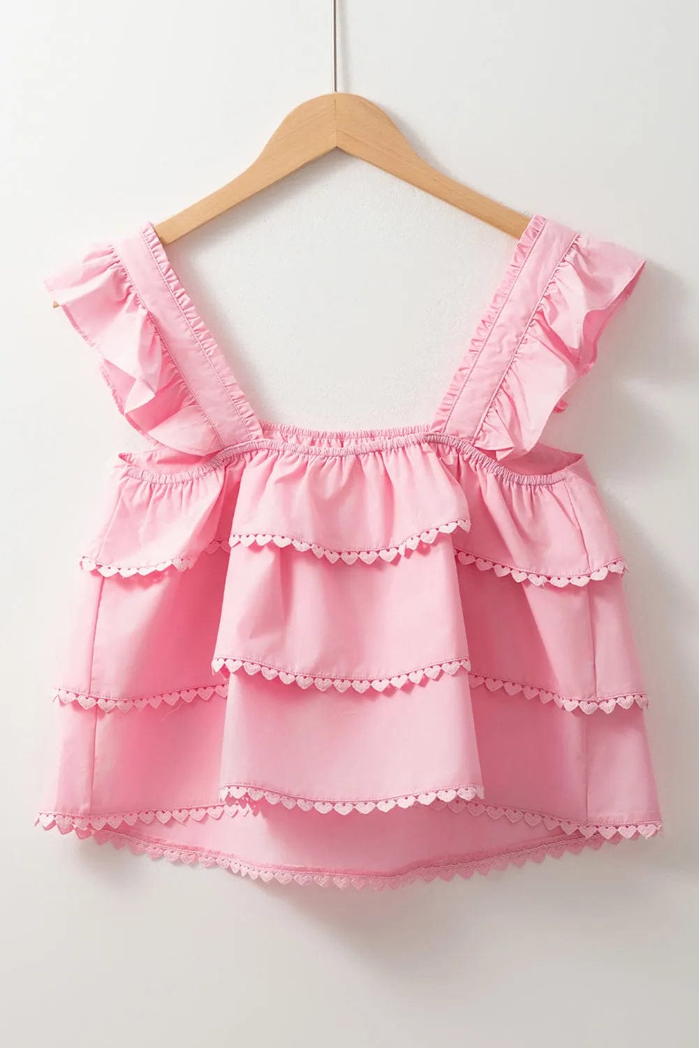 Tank Tops Sweetheart Flutter Top