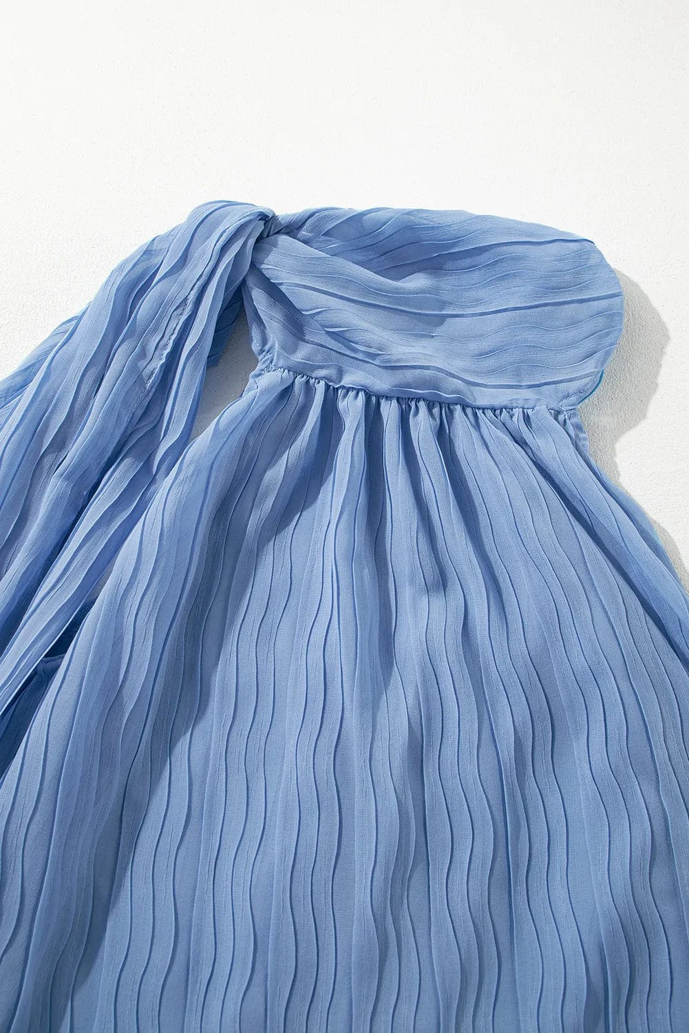 Tank Tops Tied Elegance Pleated Top