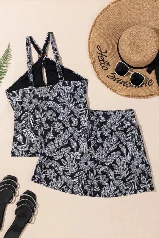 Tankinis Black Splash Skirt Tankini