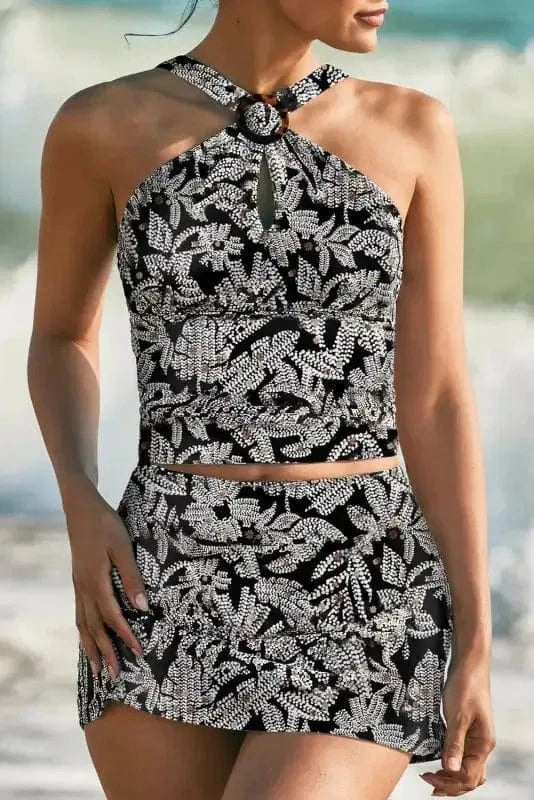 Tankinis Black Splash Skirt Tankini