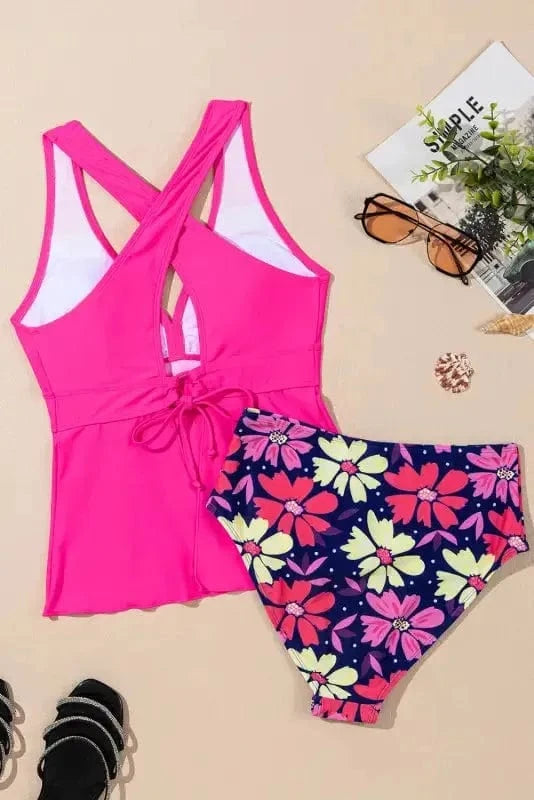 Tankinis Floral Bottom Tankini Set