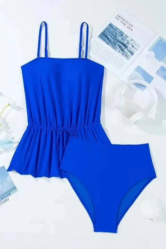 Tankinis Navy Peplum Charm Tankini