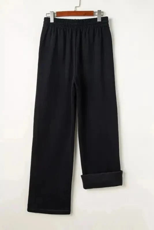 Thermal Pants EasyTone Fleece Lined Trousers - Black