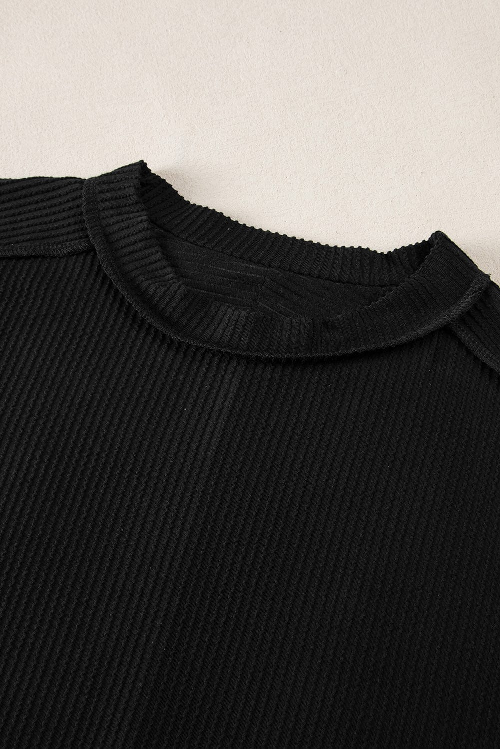 Tops/Tops & Tees Summer Knit Exposed Stitching T-shirt