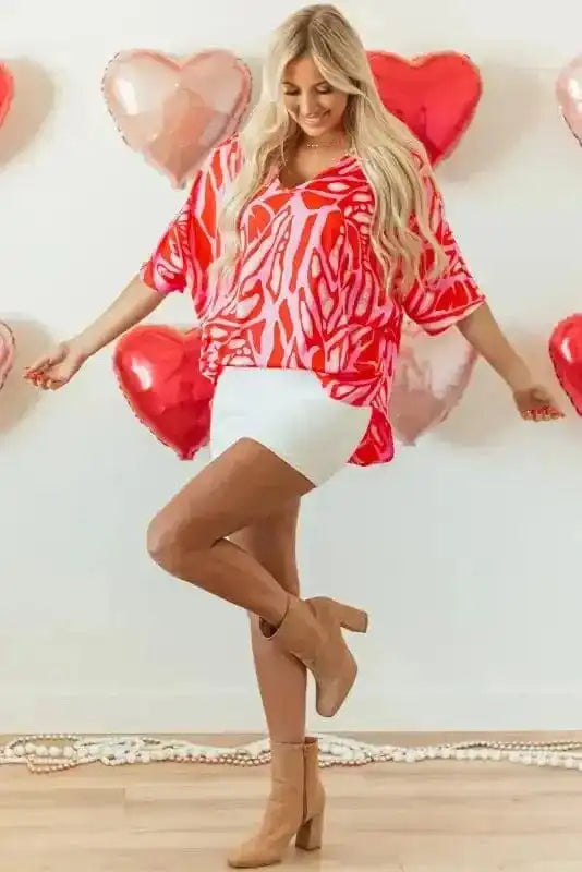 Tunic Tops Ruby Rhapsody Oversized Blouse