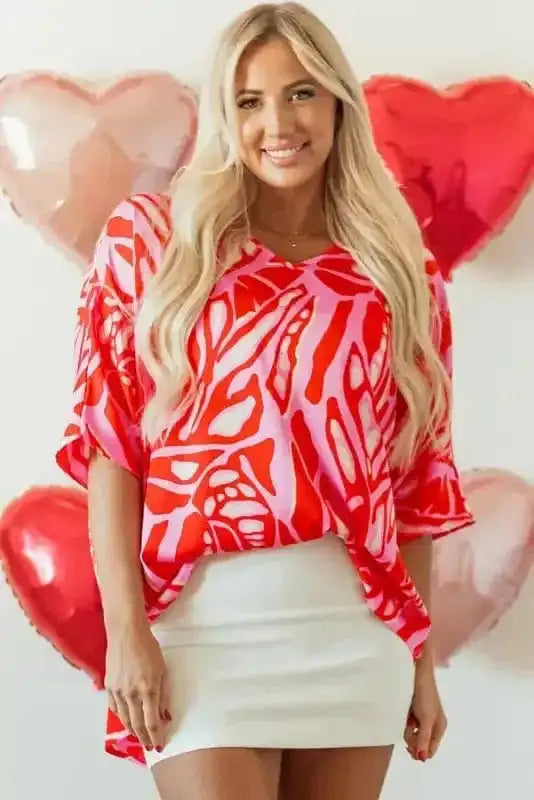 Tunic Tops Ruby Rhapsody Oversized Blouse