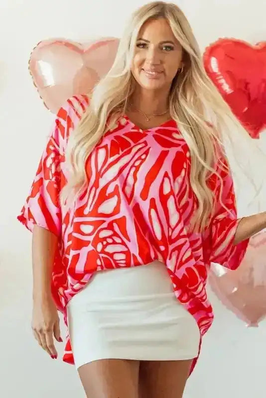 Tunic Tops Ruby Rhapsody Oversized Blouse