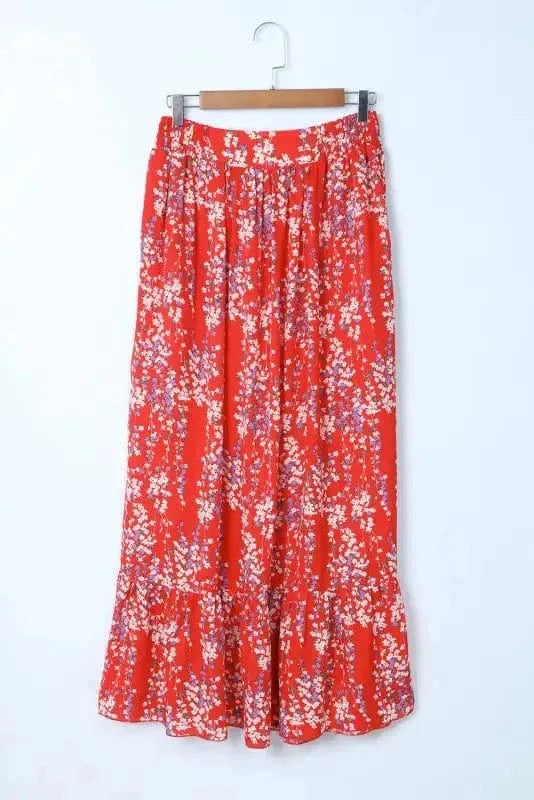 Two Piece Dresses Floral Fantasy Co-Ord - Crop Top & Maxi Skirt Set