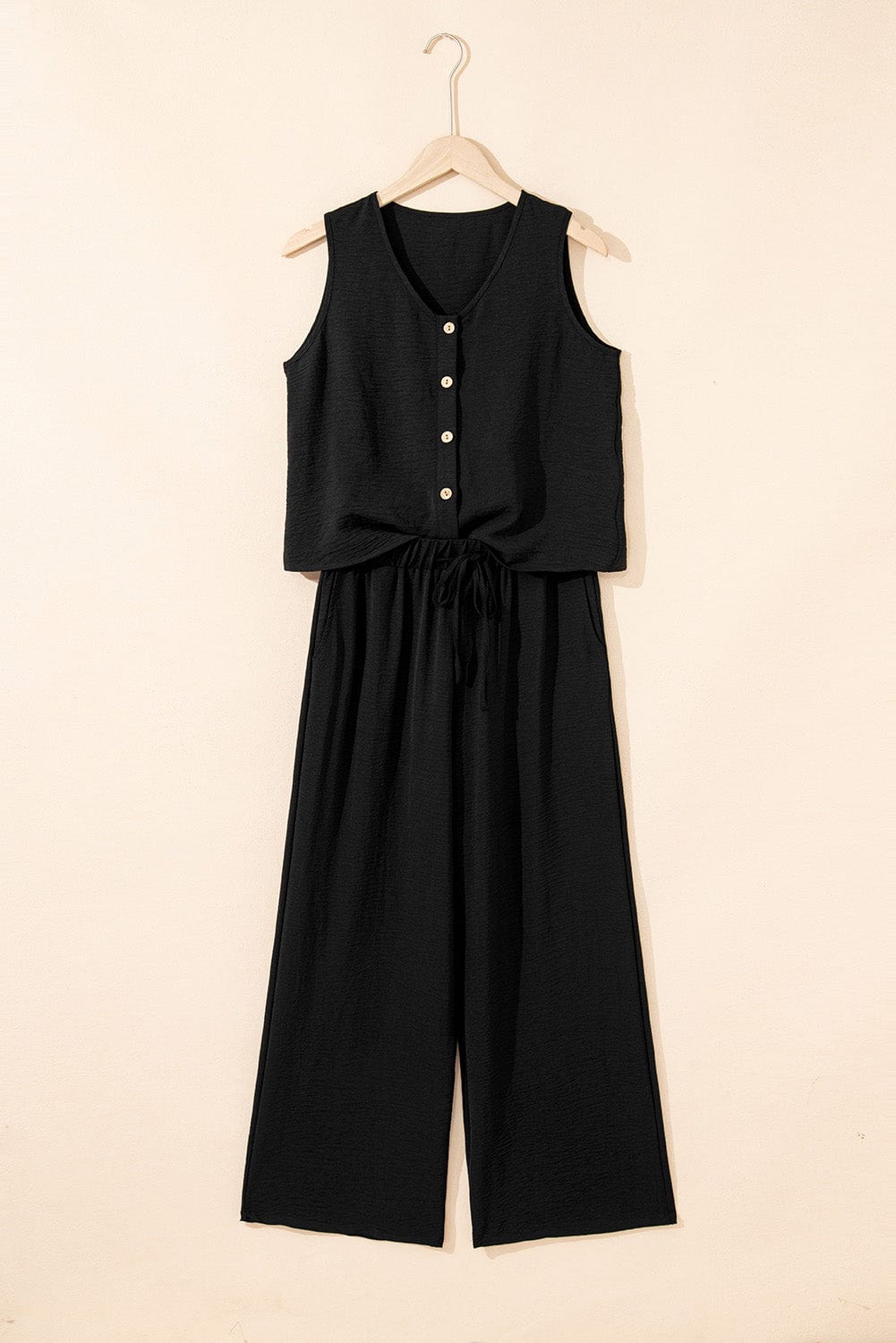 Two Piece Pant Sets Luxury Wide Leg Co-ord Set – Trendy Matching Lounge Outfit
