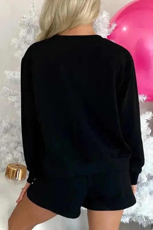 Two Piece Shorts Sets Sequin Merry Co-ord Set