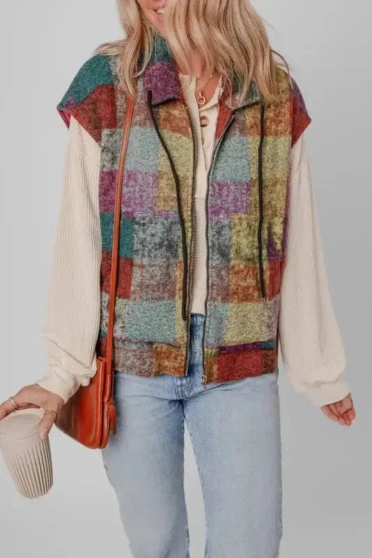 Vests Zip 'n' Plaid Casual Vest