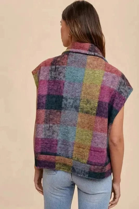 Vests Zip 'n' Plaid Casual Vest