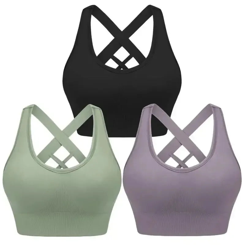 Four seasons women's solid sports nylon sports bra - Fashionfitz