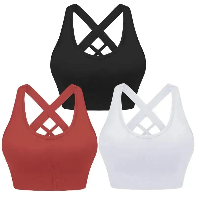 Four seasons women's solid sports nylon sports bra - Fashionfitz