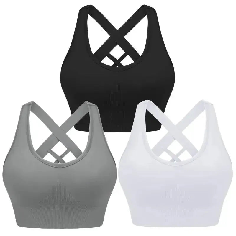 Four seasons women's solid sports nylon sports bra - Fashionfitz