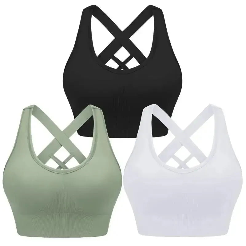 Four seasons women's solid sports nylon sports bra - Fashionfitz