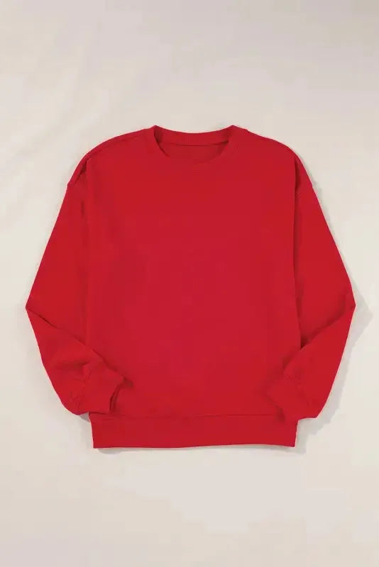 Gray Solid Classic Crewneck Pullover Sweatshirt - Fashionfitz