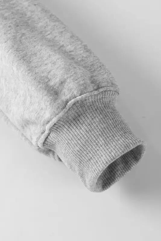 Gray Solid Classic Crewneck Pullover Sweatshirt - Fashionfitz