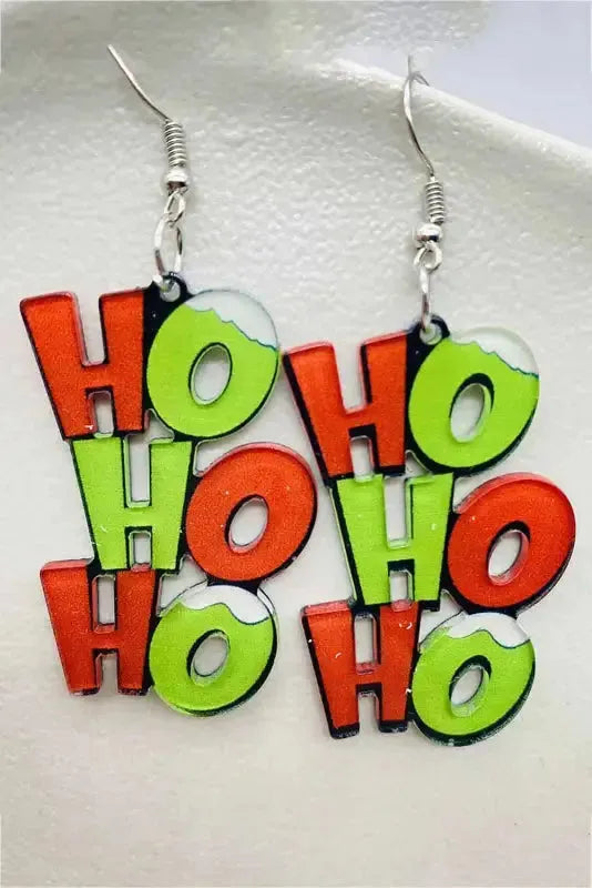 HO-HO-HO Dangle Christmas Earrings - Fashionfitz