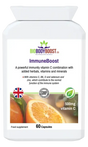 ImmuneBoost Vitamin C Complex — high-strength vitamin C with zinc, elderberry and rose hip, 90 vegan capsules, BioBodyBoost UK