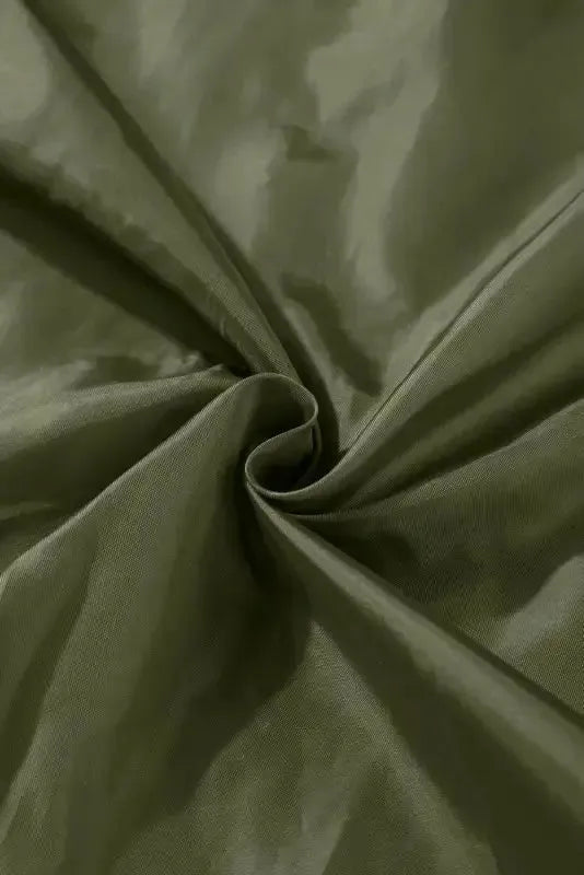 Green Stitching Quilted Drawstring Jacket - Fashionfitz