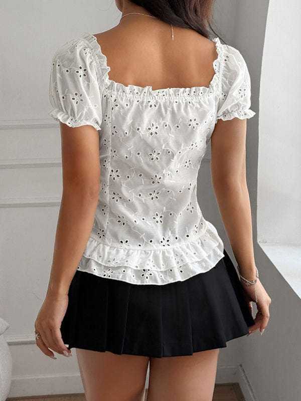 Lace Tops Hot Girl Lace Cutout Top – Summer Streetwear