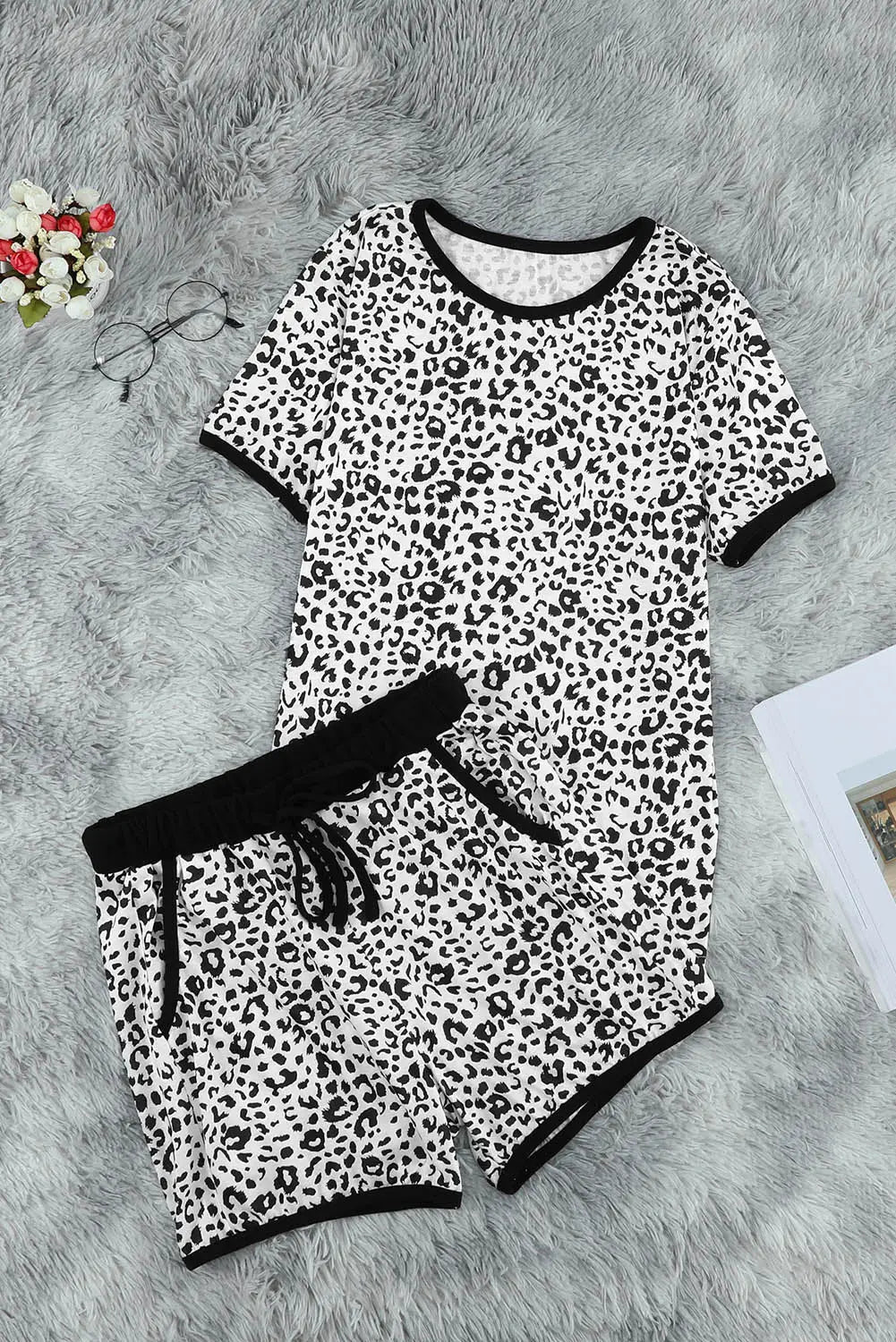 Leopard print lounge set - loungewear