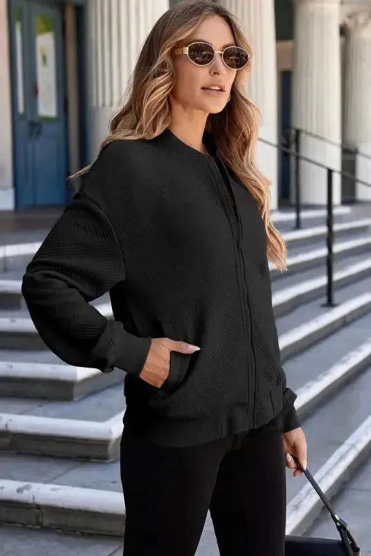 Matrix Zipp Bomber Jacket - Fashionfitz